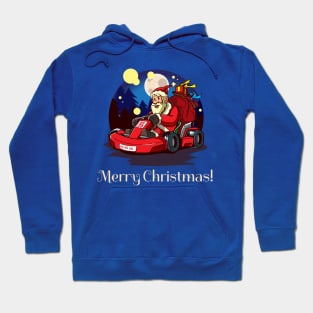 Go Kart Santa Merry Christmas Hoodie